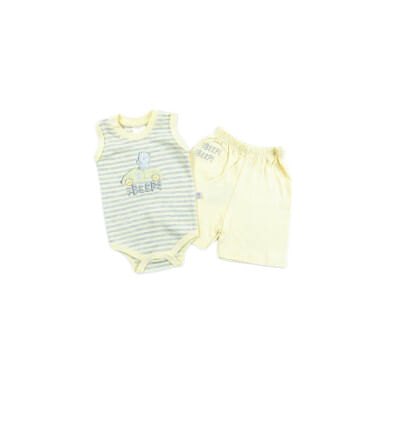 CONJUNTO BODY REGATA + SHORTS - TAMANHO P AO G # 5461 - FEROZ BABY