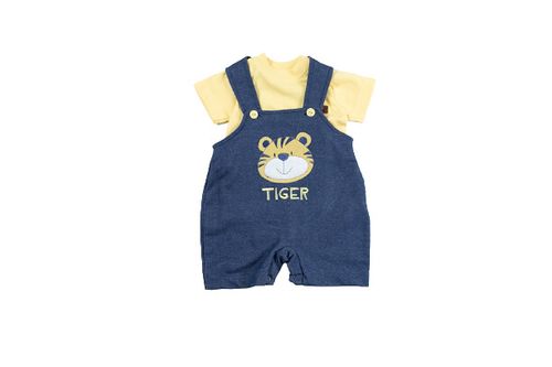 JARDINEIRA COM CAMISETA MANGA CURTA  - TAMANHO P AO G # 5447 - FEROZ BABY