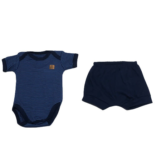 CONJUNTO BODY MANGA CURTA + SHORTS - TAMANHO P AO G # 721209 - BABY BEST