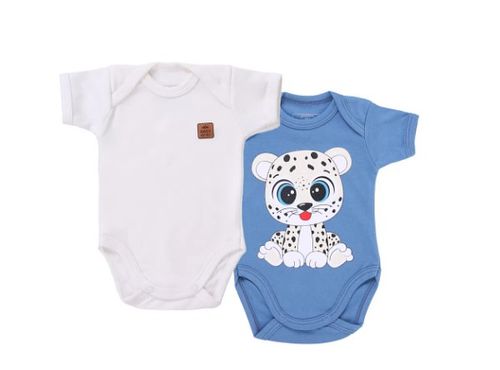 KIT BODY MANGA CURTA - MASCULINO - 2 UNIDADES - TAMANHO RN AO G # 221174 - BABY BEST