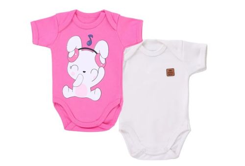 KIT BODY MANGA CURTA - FEMININO - 2 UNIDADES - TAMANHO RN AO G # 222175 - BABY BEST