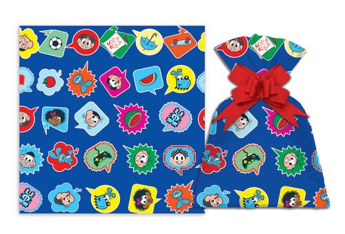 SAQUINHO PARA PRESENTE 25X35 - TURMA DA MÔNICA GIBI -50 UNIDADES # 1220-270 - GALA PAIS & FILHO