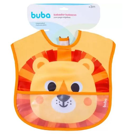 BABADOR COM BOLSO BUBAZOO LEÃO # 17073 - BUBA