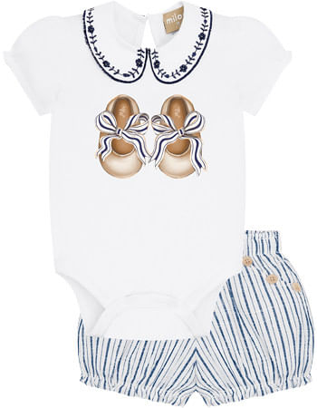 CONJUNTO INFANTIL - FEMININO - TAMANHO 3 A 24 MESES # 15319 - MILON