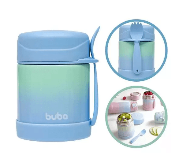 Pote Termico Colher Degrade Azul 360 ml Buba Alimentação - Loja Zuza  Brinquedos