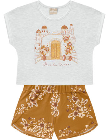 CONJUNTO INFANTIL - FEMININO - TAMANHO 4 AO 8 # 15381 - MILON