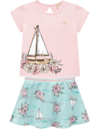 CONJUNTO INFANTIL - FEMININO - TAMANHO 4 AO 8 # 15329 - MILON