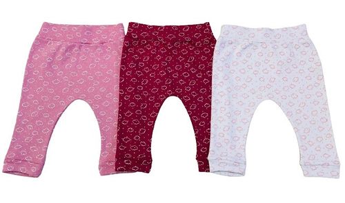 KIT CULOTE SARUEL SEM PÉ - FEMININO - 3 UNIDADES - TAMANHO RN AO G # 4319N - KORTE REKORTE