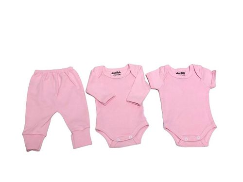 KIT CULOTE  PÉ REVERSIVEL BODY MANGA LONGA E MANGA CURTA # KB11P - LENE BABY