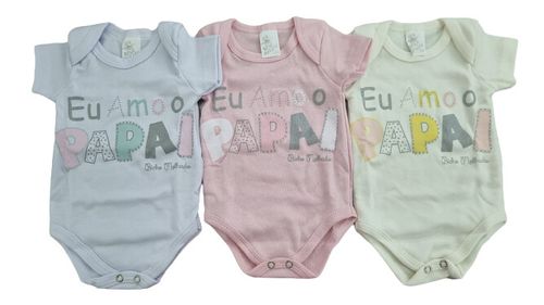 KIT BODY MANGA CURTA  3 UNIDADES - TAMANHO RN AO G # PE6875K - BICHO MOLHADO