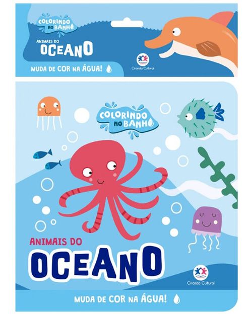 LIVRO PARA BANHO ANIMAIS DO OCEANO # 79071 - CIRANDA CULTURAL