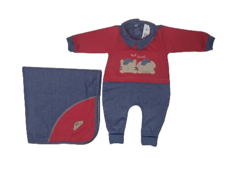 JOGO MACACÃO E MANTA FRIENDS - TAMANHO RN E P # 20501 - BUM CALABUM