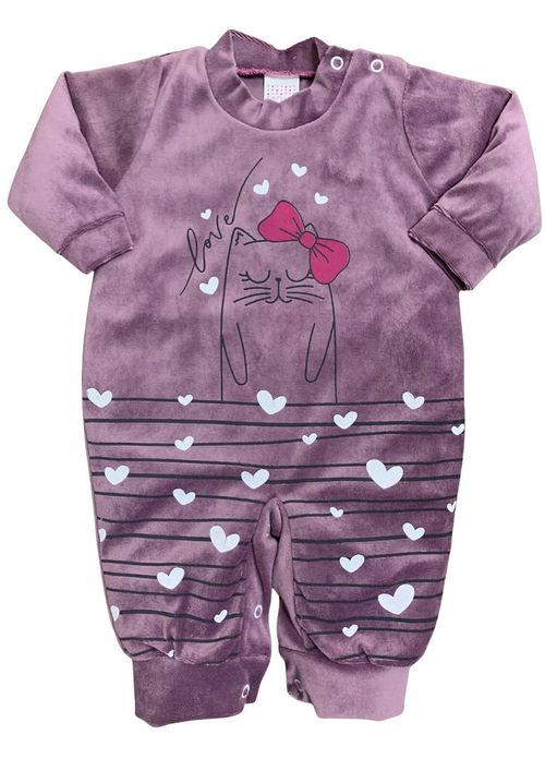 MACACÃO LONGO PLUSH - FEMININO - TAMANHO RN AO G # 2352 - PETUTINHA