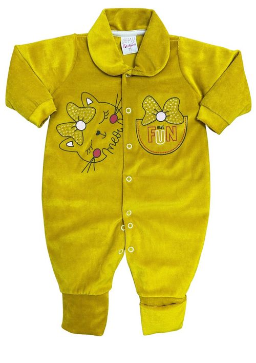 MACACÃO LONGO PLUSH - FEMININO - TAMANHO RN AO G # 2354 - PETUTINHA