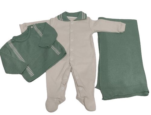 SAÍDA DE MATERNIDADE RAFAEL  - TAMANHO RN # 423090 - BABY DUFY