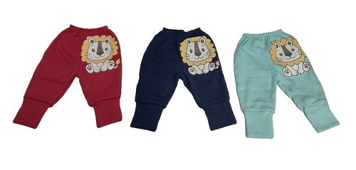 KIT CULOTE PÉ REVERSÍVEL - LEÃO - 3 UNIDADES - TAMANHO RN AO G #30.011 - FAZENDO GRAÇA