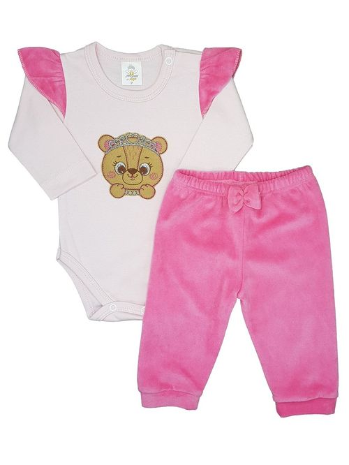CONJUNTO BODY MANGA LONGA + CALÇA - URSINHA - TAMANHO P AO G # 25804 - PRESENTE DE ANJO