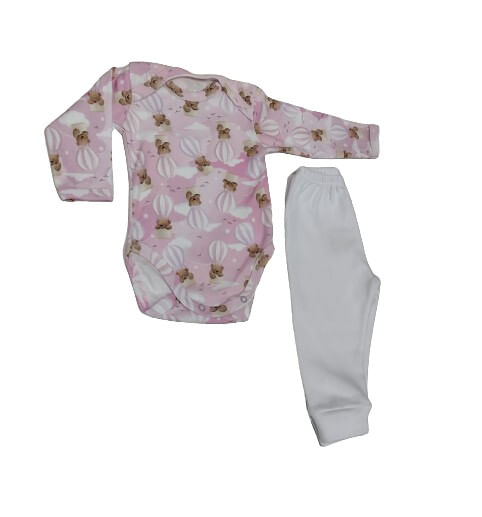 CONJUNTO BODY MANGA LONGA + CALÇA - TAMANHO P AO G # 622223 - BABY BEST