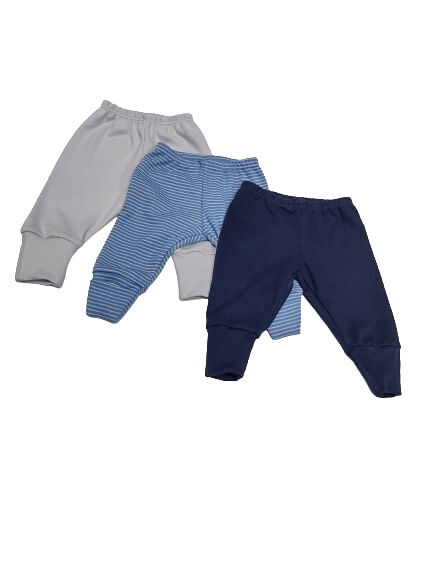 KIT CULOTE PÉ REVERSÍVEL - 3 UNIDADES - TAMANHO RN AO G # 431257 - BABY BEST