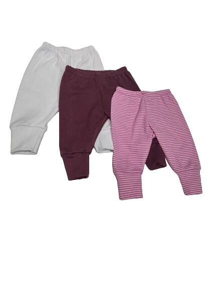 KIT CULOTE PÉ REVERSÍVEL - 3 UNIDADES - TAMANHO RN AO G # 432258 - BABY BEST