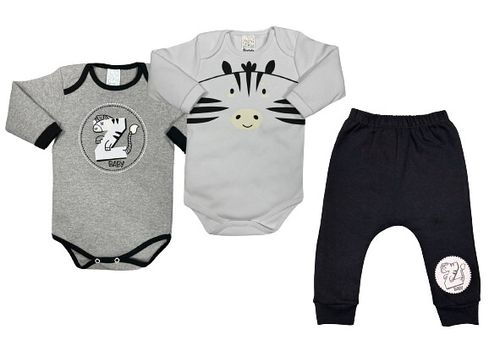 KIT 2 BODY MANGA LONGA + CULOTE - MASCULINO -TAMANHO P AO G # 8481 - PETUTINHA