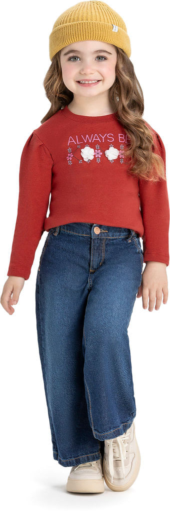 BLUSA INFANTIL - MANGA LONGA - FEMININO  - TAMANHO 4 AO 8 # 22269 - ANGERÔ