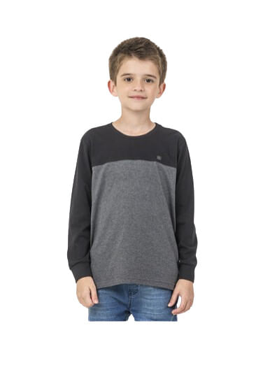 CAMISETA MANGA LONGA - INFANTIL - MASCULINO - TAMANHO 4 AO 8 # 10500 - SBA