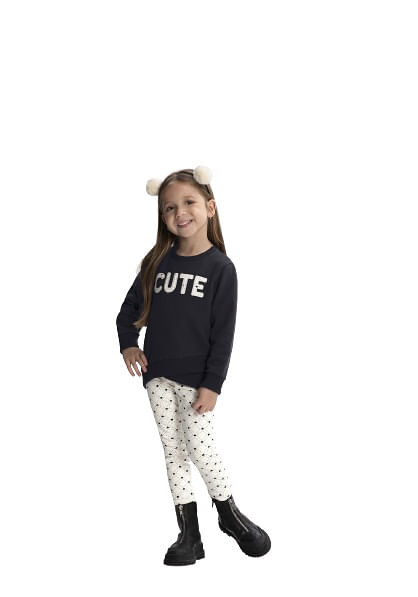 CONJUNTO INFANTIL -  FEMININO - TAMANHO 4 AO 10 # 67930 - LUNENDER ALAKAZOO