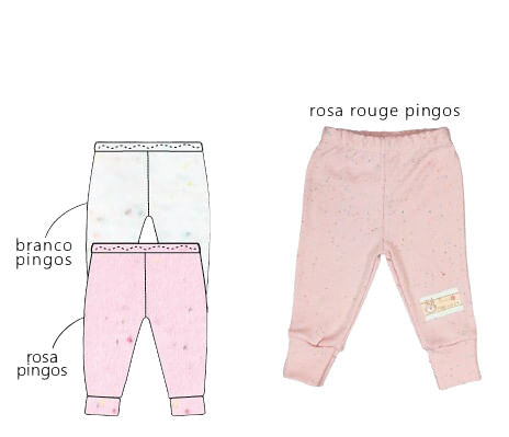 KIT CALÇA PÉ REVERSÍVEL - 3 UNIDADES - TAMANHO RN AO G # 8778K - BICHO MOLHADO