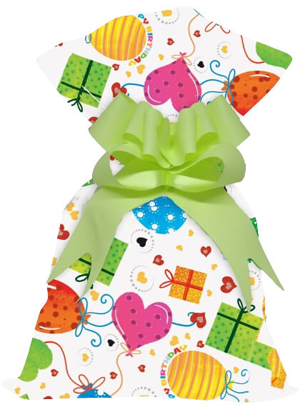 SAQUINHO PARA PRESENTE - BALOONS - 25X35  - 50 UNIDADES # 1220-136 - GALA PAIS & FILHOS