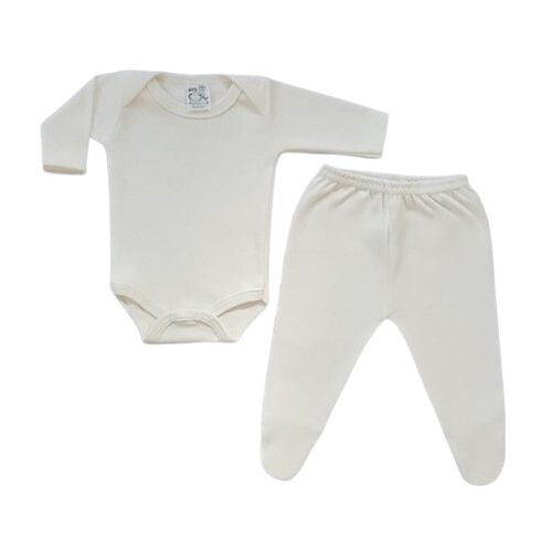 CONJUNTO BODY MANGA LONGA + CULOTE COM PÉ - TAMANHO PREMATURO # 2000/501  - BABY DUFY