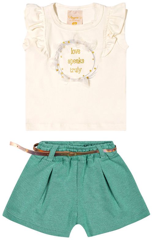 CONJUNTO INFANTIL - FEMININO - TAMANHO 1 AO 3 # 27790 - ANGERÔ