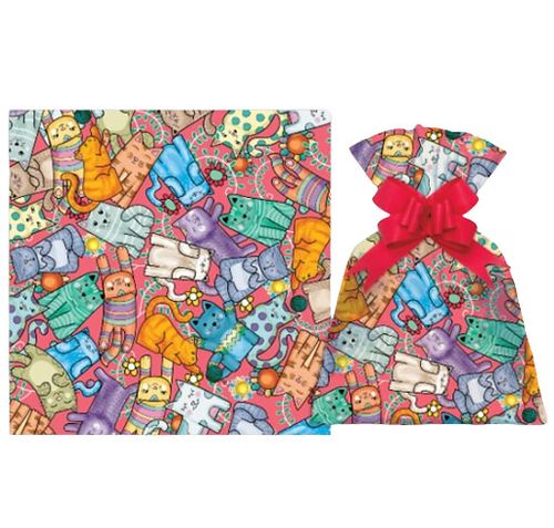 SAQUINHO PARA PRESENTE - 30X45 - CATS - 50 UNIDADES #1200-274 - GALA PAIS & FILHOS
