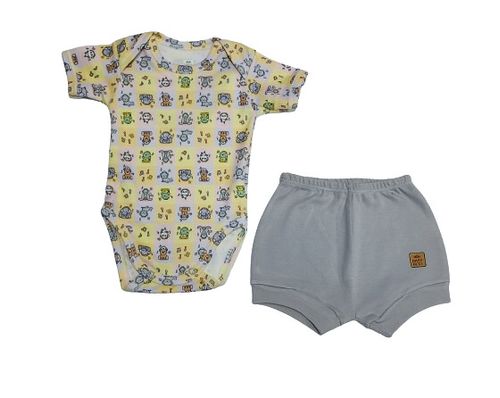 CONJUNTO BODY + SHORT - TAMANHO P AO G # 722306 - BABY BEST
