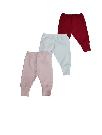 KIT CULOTE PÉ REVERSÍVEL- 3 UNIDADES - TAMANHO RN AO G # 432315 - BABY BEST