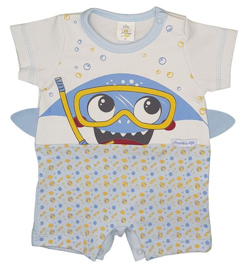 MACACÃO CURTO - TUBARÃO - TAMANHO P AO G #25925 - PRESENTE DE ANJO