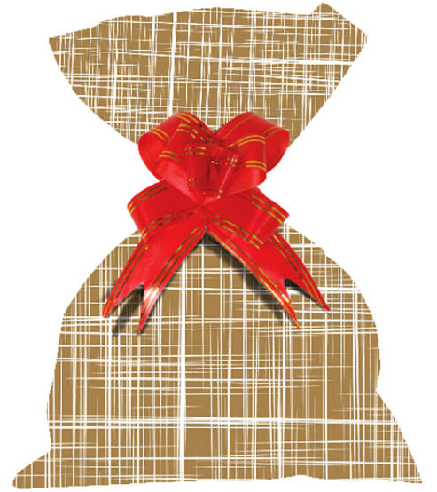 SAQUINHO PARA PRESENTE - 35X53 - LINHO RUSTICO OURO - 50 UNIDADES # 1221-598 - GALA PAIS&FILHOS