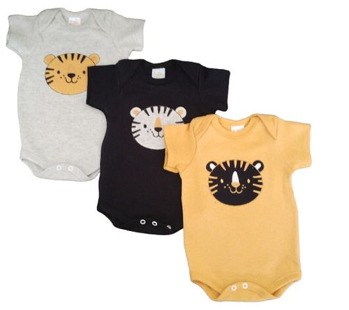 KIT BODY MANGA CURTA - 3 UNIDADES - TAMANHO RN AO G # 20.174 - LE&MA