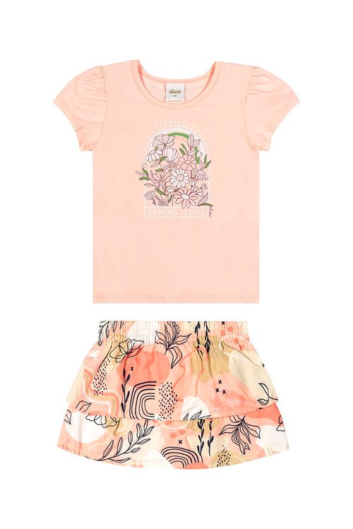 CONJUNTO INFANTIL - FEMININO - TAMANHO  4 AO 8 # 232075 - ELIAN