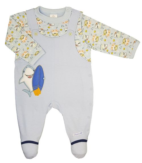 MACACÃO LONGO - TUBARÃO- TAMANHO RN AO M # 25937 - PRESENTE DE ANJO
