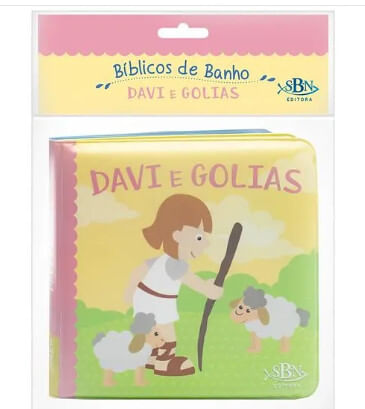 LIVRO DE  BANHO DIVERTIDO - BIBLICO DAVI E GOLIAS # 486778 - TODO LIVRO