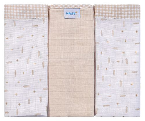 PANO DE BOCA QUADRICULADO - 3 UNIDADES #580446 - BABY JOY