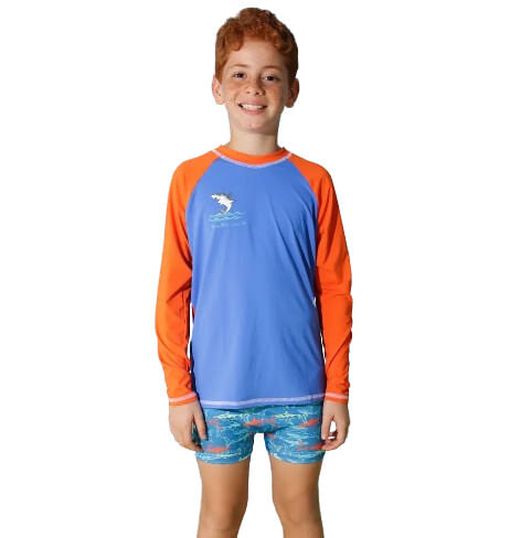 CONJUNTO CAMISETA E SUNGA BOXER - TAMANHO 4 AO 14 #64078 - EVERLY