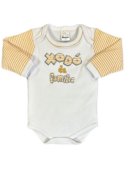 KIT BODY MANGA LONGA - MASCULINO - 3 UNIDADES - TAMANHO RN AO EG #8596 - PETUTINHA