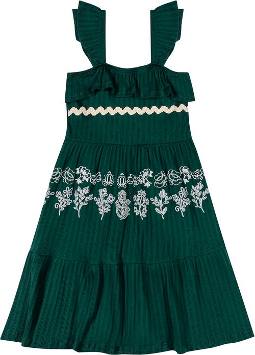 VESTIDO  CANELADO  4 AO 8 # 27914 - ANGERÔ