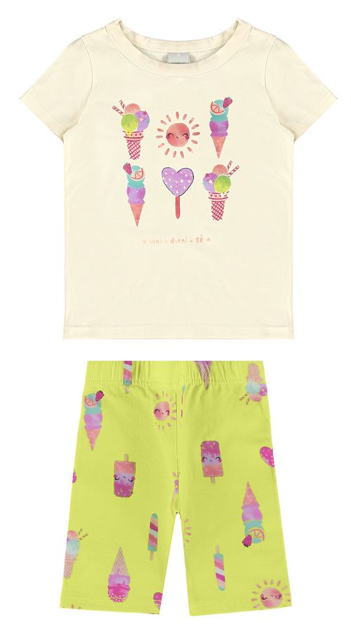 CONJUNTO - FEMININO - INFANTIL - TAMANHO 1 AO 3 # 1000124299 - MALWE