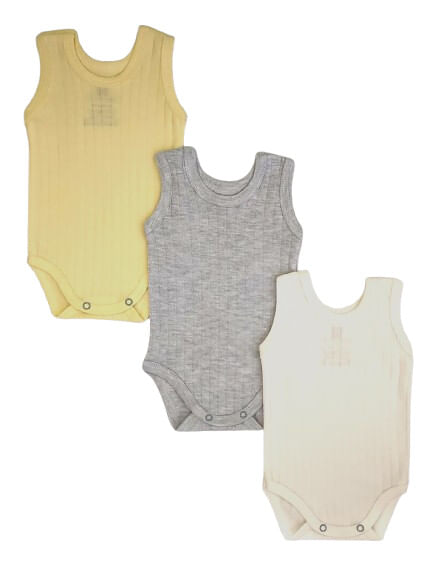KIT BODY REGATA - 3 UNIDADES - TAMANHO P AO G # 43915 - POP CUTE