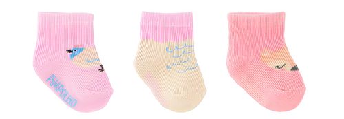KIT MEIA COLORIDA - FEMININO - 3 PARES - TAMANHO ZERO # 0300692 - PIMPOLHO