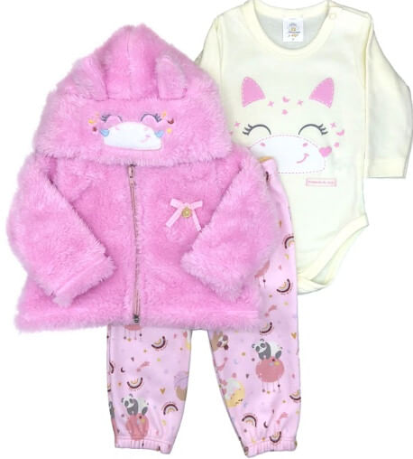 CONJUNTO PELUCIA P AO G # 25979 - PRESENTE DE ANJO