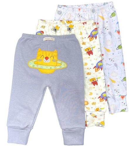 KIT  CALÇA - 3 UNIDADES - TAMANHO RN AO G # 26043 - PRESENTE DE  ANJO